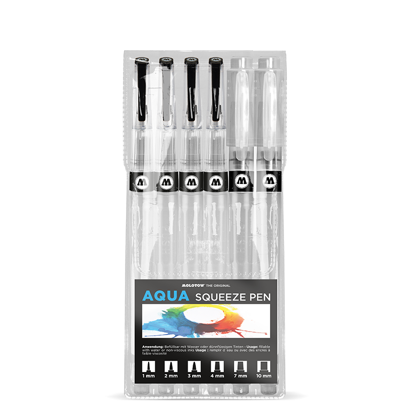 Набор маркеров Molotow AQUA Squeeze Pen Basic-Set 2 под заправку 727111